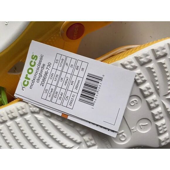 McDonald's X Crocs Birdie Classic Clogs LIMITED EDITION Men’s Sz 7 Women’s 9 NEW - Picture 10 of 12